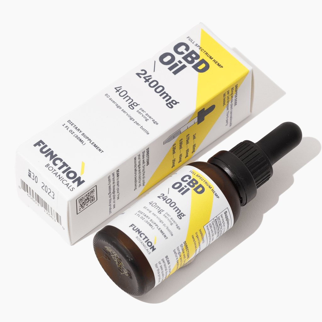 2400mg of CBD with CBG and CBC to help with relief, calm and sleep from Function Botanicals