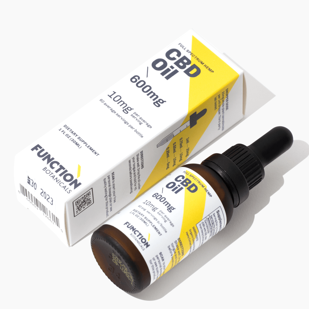 600mg of CBD with CBG and CBC to help with relief, calm and sleep from Function Botanicals