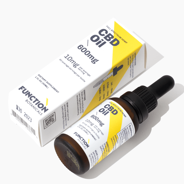 600mg of CBD with CBG and CBC to help with relief, calm and sleep from Function Botanicals